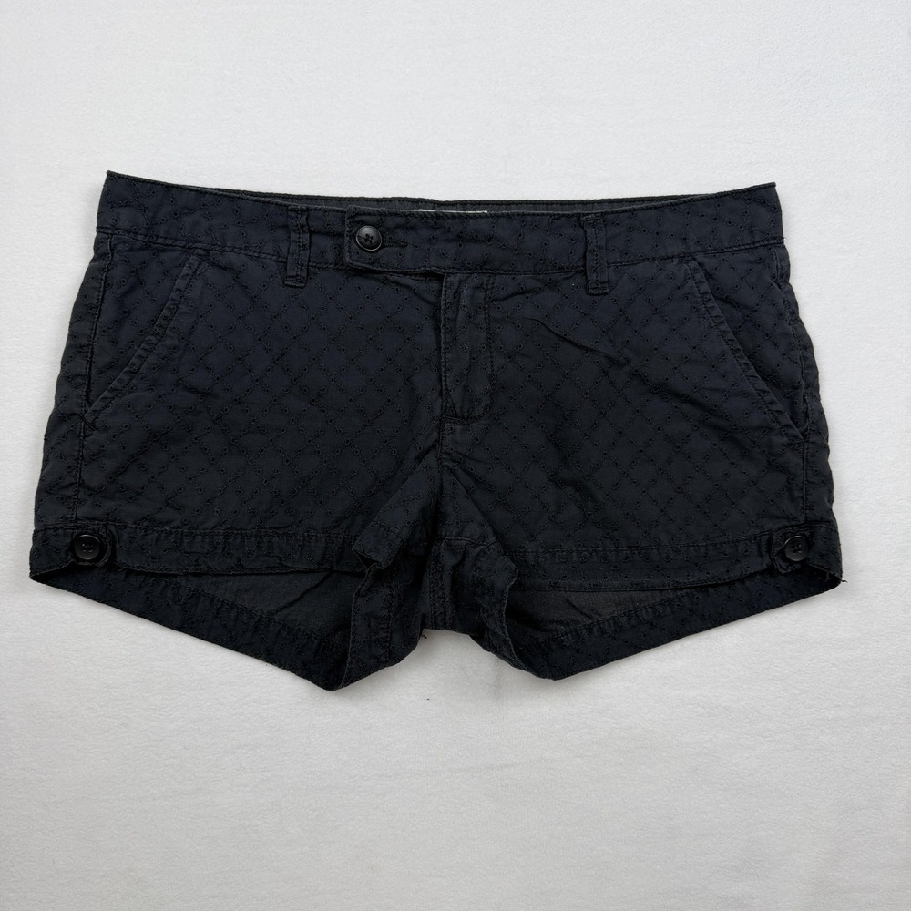 Y2K‎ Low Rise Shorts Juniors 11 Faded Black Grunge Indie Sleaze Festival